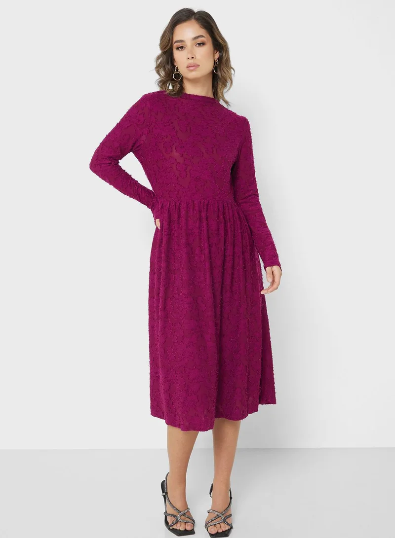 Jacqueline de Yong Floral Embroidered Dress