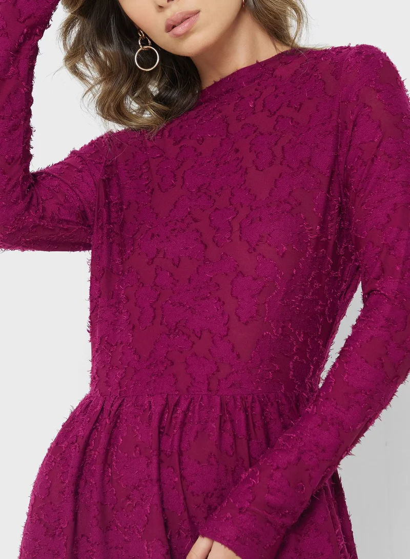 Jacqueline de Yong Floral Embroidered Dress