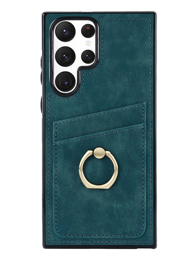 Suteni Crossbody Strap Back Cover Card Slots Leather Phone Case for Samsung - Image 1