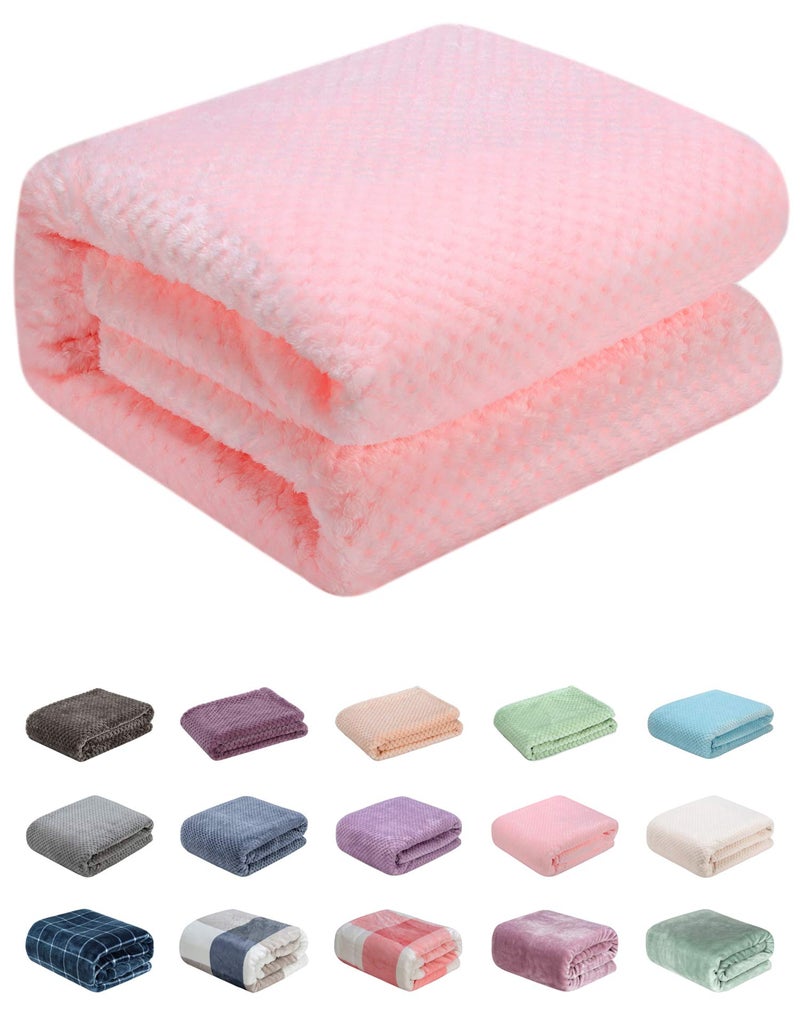 Fuzzy Throw Blanket Plush Fleece Blankets for Adults Toddler Boys and Girls Warm Soft Blankets and Throws for Bed Couch Sofa Travel and Outdoor Camping Throw50x70 LBaby Pink