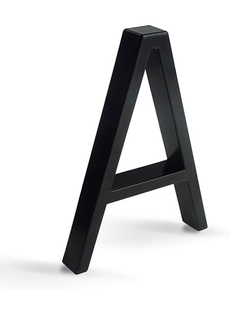 Generic - Floating House Number Sign 5 inch (12 cm) Modern Door Numbers Signage Plaque Street Home Address Numerals, Black Metal [Letter A] - Image 1