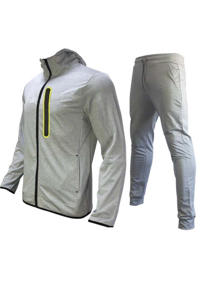 Trendy Men's Suits, Spring And Autumn Sportswear, Casual Jackets And Sweatshirts, Two-piece Set - Image 1