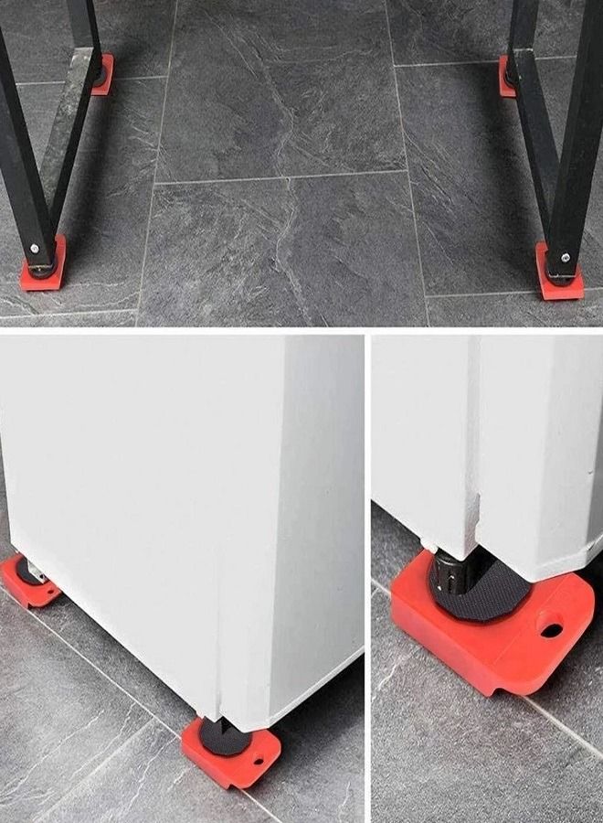 Generic Pack Of 5 Artifact Durable Furniture Lifter Red/Black  - Image 2