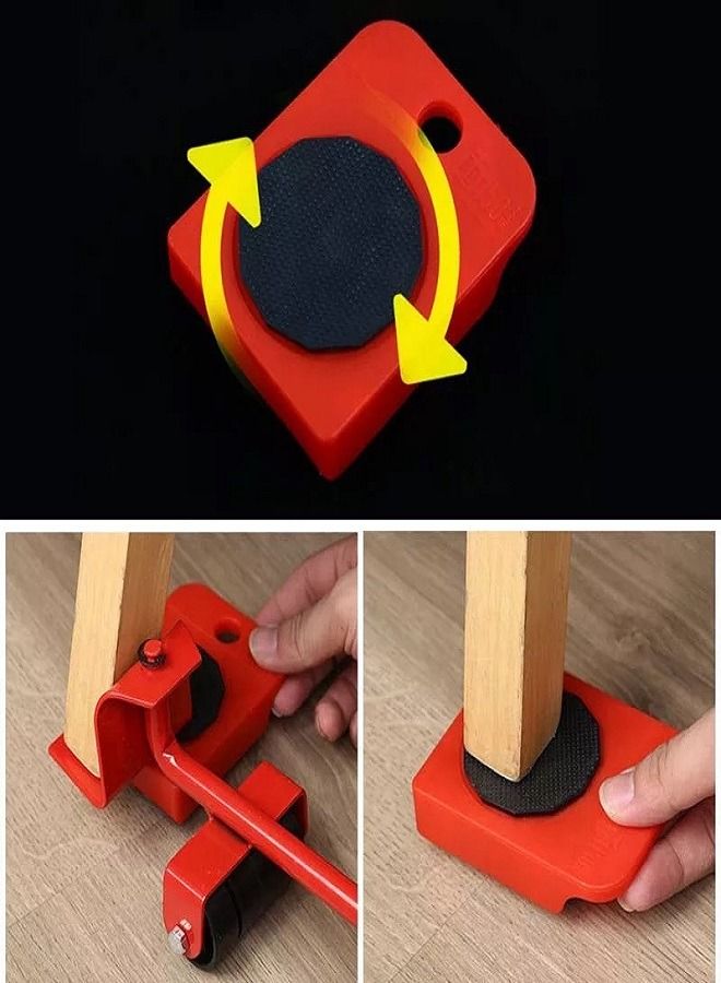 Generic Pack Of 5 Artifact Durable Furniture Lifter Red/Black  - Image 4