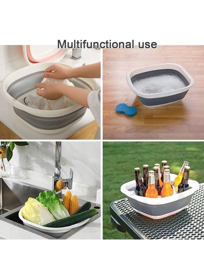 Arabest - Collapsible Wash Basin, Portable and Space Saving, Multi-Function Use, Plastic+TPR, Large and High Capacity (Pack of 3) - Image 1