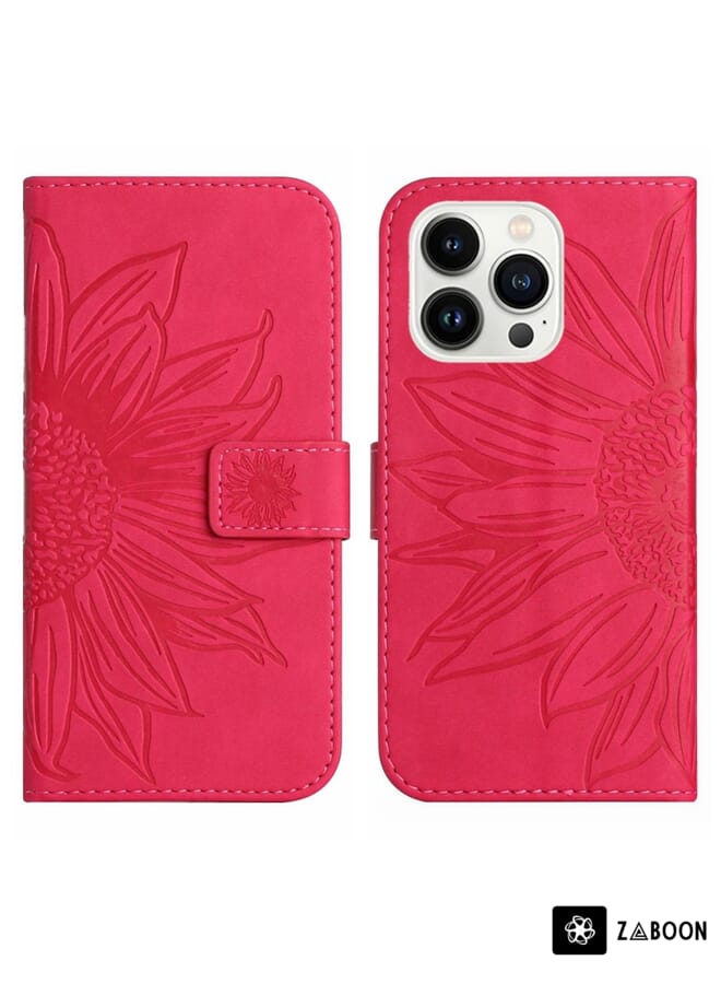 Zaboon Protective Case For Samsung Galaxy S23 5G Oil Skin Zipper Wallet Leather - Image 2