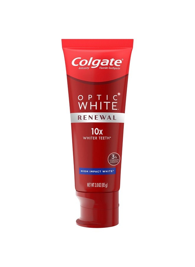 Colgate معجون أسنان أولغيت أوبتيك وايت للتجديد لتبييض الأسنان تأثير عالي أبيض 3 أونصة أنبوب 3 عبوات - Image 3