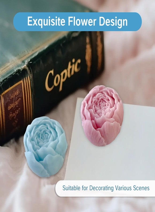 YAFIYGI 2 Packs Flower Silicone Moldes para Hacer Velas Molde de Silicona 3D Butter Candle Molds Small Cute Molds for Candle Making Soap Resin and Clay Craft Home Decor Candle Mold Set - Image 3