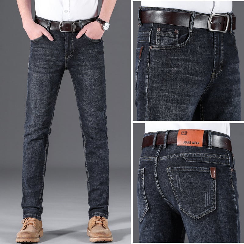 A generation of special explosions spring and summer straight mens waist elastic loose boys long pants youth popular 816-1#Black