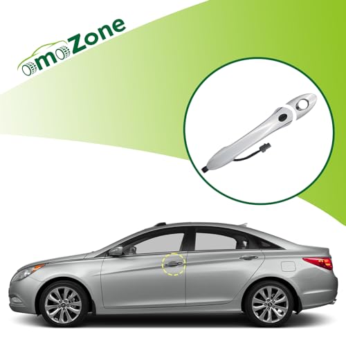 omoZone Exterior Door Handle Front Left Driver Side with Keyhole Smart Entry Keyless Compatible with 2011-2015 Hyundai Sonata Hybrid Replaces 82651-3S210 82652-3S010 - Image 2