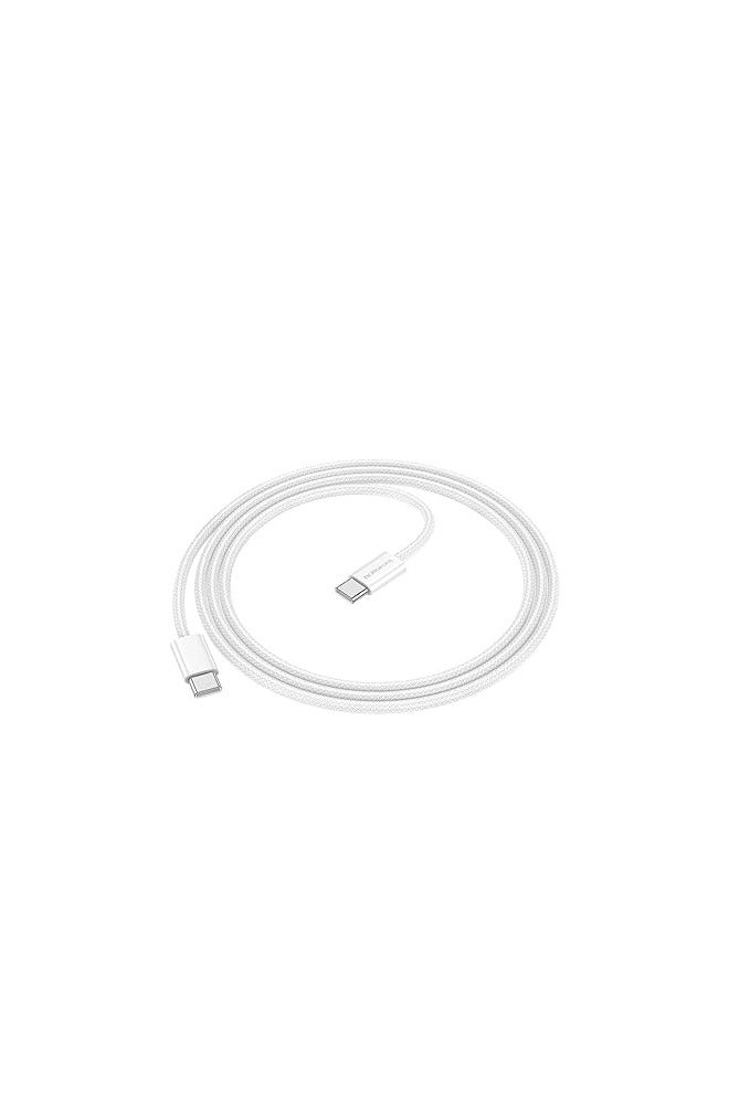 بوروفون مشاركة هذا المنتج    Borofone CABLE BX103 - TYPE C TO TYP C - 60W 3A 1 METRE WHITE - Image 2
