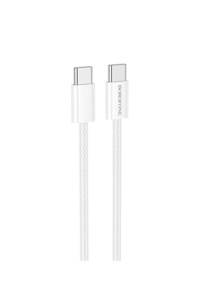 بوروفون مشاركة هذا المنتج    Borofone CABLE BX103 - TYPE C TO TYP C - 60W 3A 1 METRE WHITE - Image 3