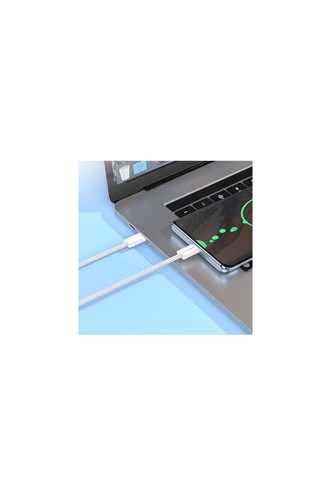 بوروفون مشاركة هذا المنتج    Borofone CABLE BX103 - TYPE C TO TYP C - 60W 3A 1 METRE WHITE - Image 4