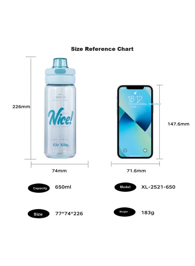 Cille Sports Water Bottle, Tritan Large Capacity, Direct Drinking Plastic Cup For Men And Women, Summer Student Outdoor Portable Handheld Cup - Image 1