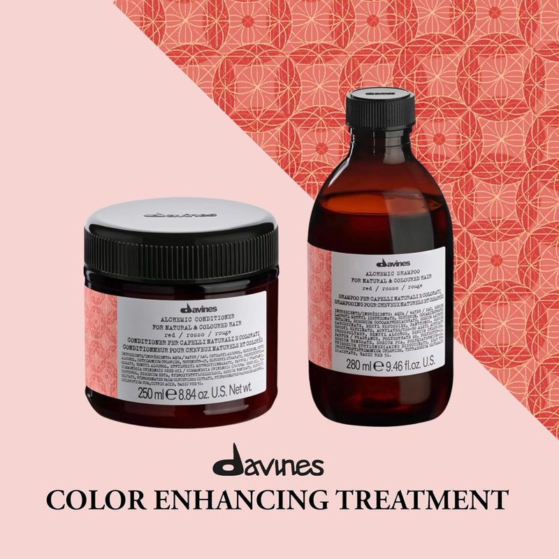 Davines Alchemic Shampoo Red for Natural & Coloured Hair - 280 ml - Image 3