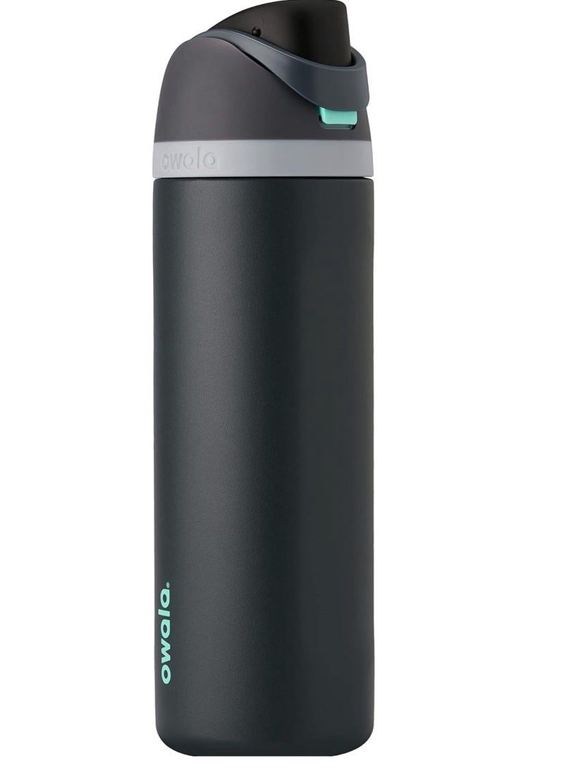 Owala Owala FreeSip Insulated Stainless Steel Water Bottle with Straw for Sports and Travel, BPA-Free, 32oz, Foggy Tide  - Image 1