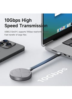 Hagibis Hagibis Magnetic M.2 2230 NVMe SSD Enclosure Magsafe SSD Case USB C 3.2 Gen2 to NVMe PCI-E for iPhone 15 Pro Max ProRes MacBook  - Image 5
