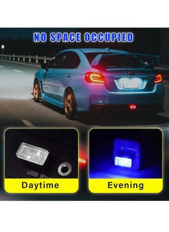 Generic 4 PCS USB LED Car Interior Atmosphere Lamp, Plug-in USB Decor Night Light, Portable Auto Ambient Lighting Kit, Universal Vehicle Interior Accessories for Most Cars (Blue & Ice Blue)  - Image 4