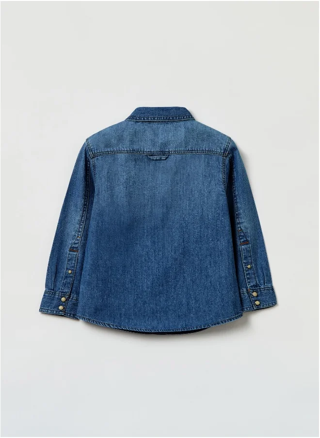 او في اس Ovs Housebrand Denim Shirt With Pockets