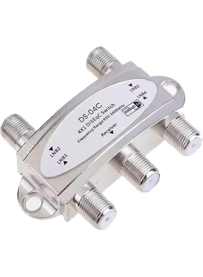 Royal Apex موصل هوائي إشارة الأقمار الصناعية 4 في 1 خارج محور مستقبل Lnb مفتاح Mini Diseqc 2.0 950-2400 ميغاهرتز - Image 1