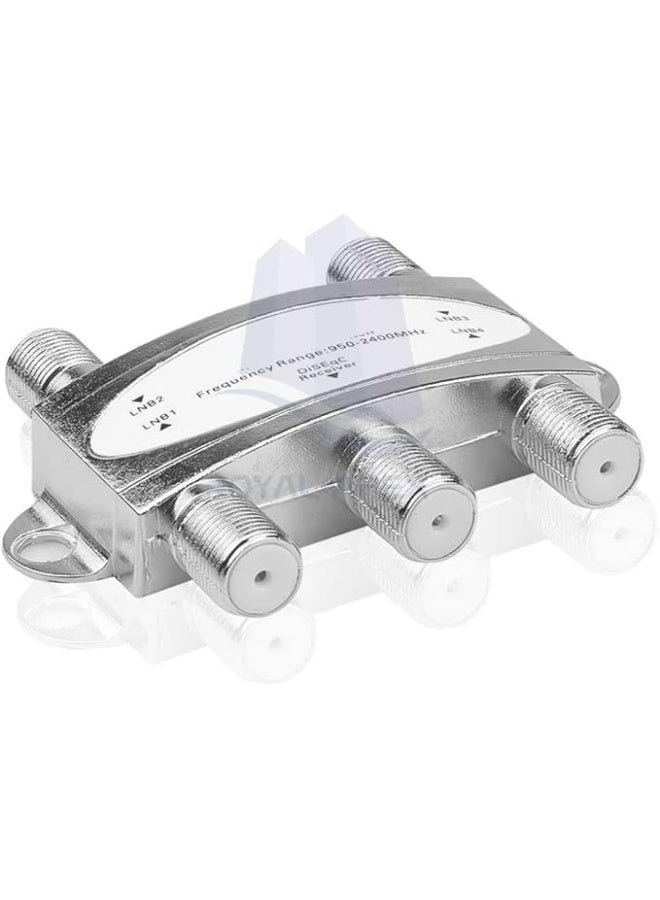 Royal Apex موصل هوائي إشارة الأقمار الصناعية 4 في 1 خارج محور مستقبل Lnb مفتاح Mini Diseqc 2.0 950-2400 ميغاهرتز - Image 5