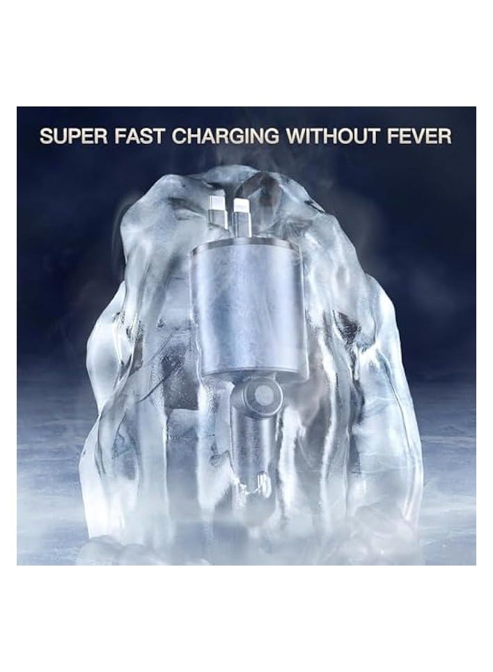 Green Tiger 60W Car Charger Super Fast Charging, 4 in 1 Retractable Car Charger, 180 Degree Adjustable USB Car Charger, Car Charger Adapter with Voltage Display for iPhone 15/14/13/12 Pro Max, iPad, Galaxy - Image 5