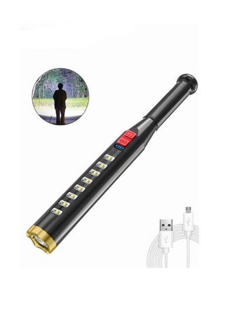 USB Rechargeable Led Flashlight,High Lumens Tactical Flashlight,3 Modes Adjustable Emergency Waterproof Flashlight