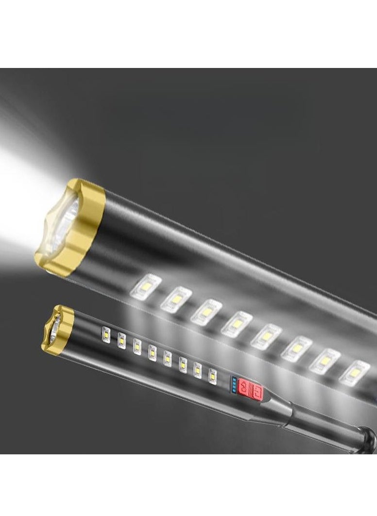 USB Rechargeable Led Flashlight,High Lumens Tactical Flashlight,3 Modes Adjustable Emergency Waterproof Flashlight