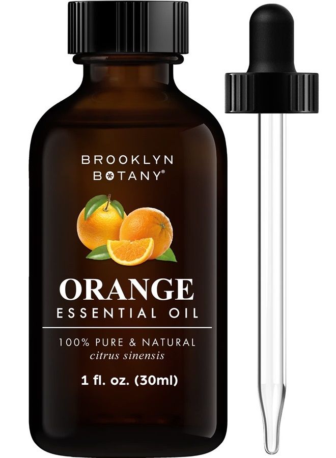 Brooklyn Botany Sweet Orange Essential Oil – 100% Pure and Natural – Therapeutic Grade Essential Oil with Dropper - Sweet Orange Oil for Aromatherapy and Diffuser - 1 Fl. OZ - Image 1