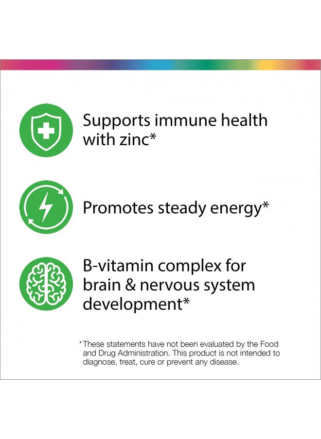 Rainbow Light Multivitamin for Teens, Vitamin C, Zinc, & B Complex, Supports Brain Health, Nerve Function, and a Strong Immune System, Gluten Free, Vegetarian, Fruit Punch, 90 Tablets