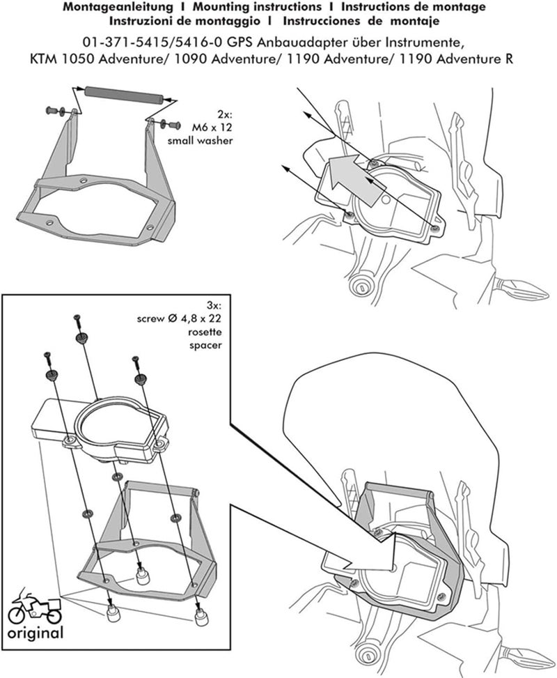 QASULER Motorcycle Phone Holder Bracket - Image 2
