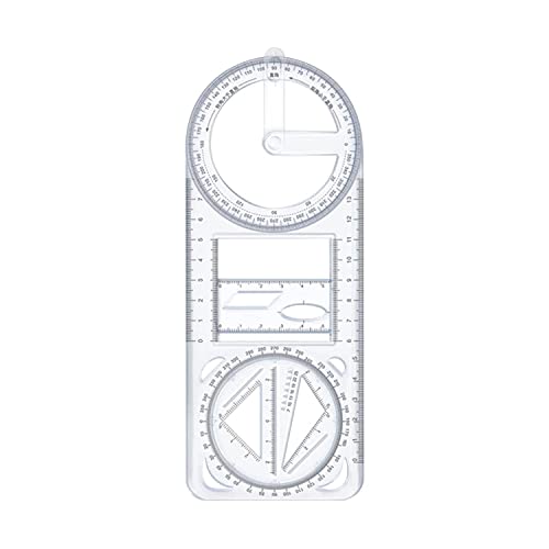 DAONPHARI Multifunctional Geometric Ruler | Mathematics & Woodworking Drawing Template | Precision Measuring Tool for Students, Architects, Engineers & Designers (Style A) - Image 1