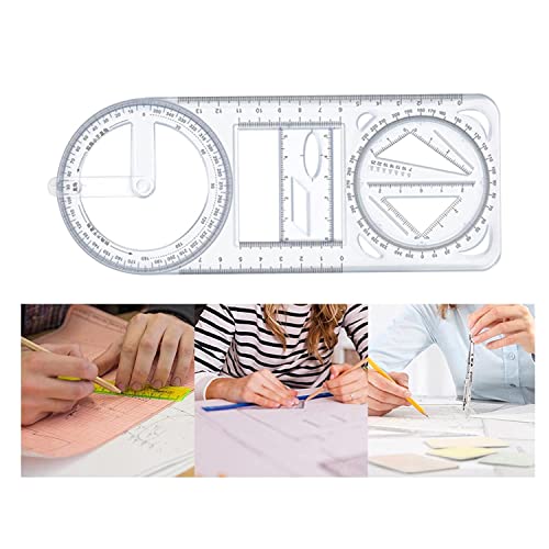 DAONPHARI Multifunctional Geometric Ruler | Mathematics & Woodworking Drawing Template | Precision Measuring Tool for Students, Architects, Engineers & Designers (Style A) - Image 3