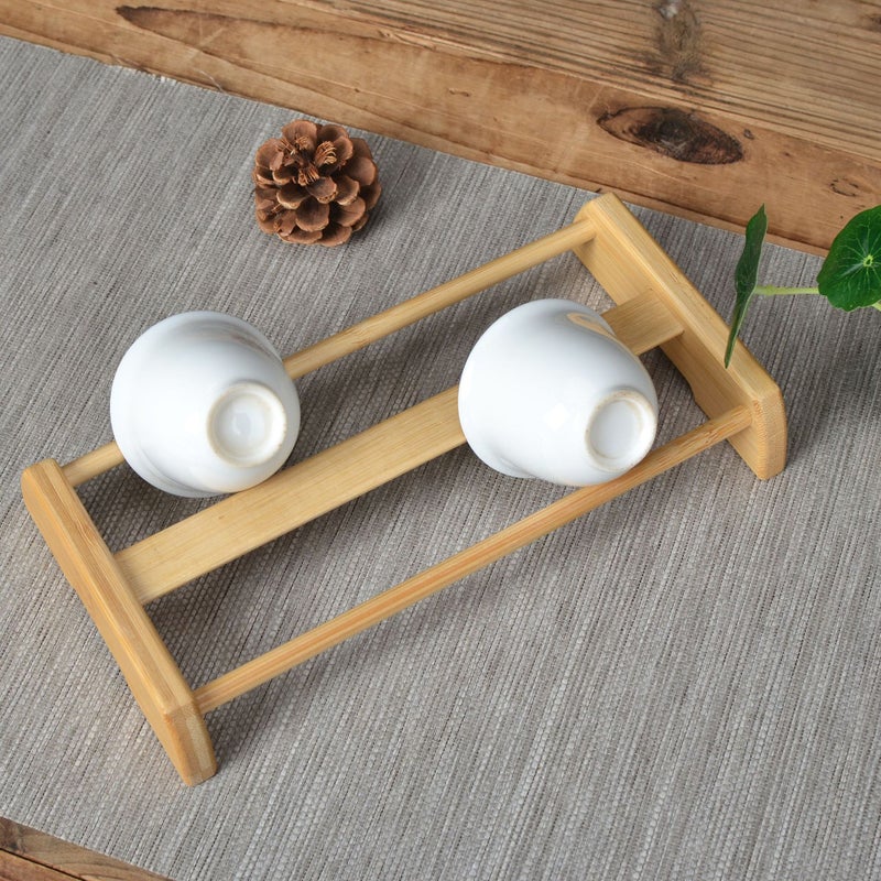 Bamboo Cup Holder Multifunctional Key Jewelry Storage Rack Factory Direct Mug Cup Wine Cup Draining Cup Holder(Simple Cup Holder) - Image 1