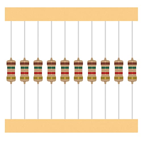 ALLECIN 25 Values 1/2W Resistor Kit from 1 Ohm to 1M Ohm 1/2 Watt 5% Carbon Film Resistors Assortment - Image 4