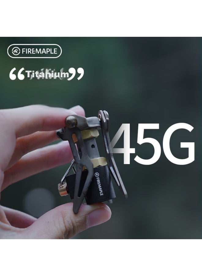 Fire-maple 300t Mini Stove Head Integrated Titanium Gas Stove, Outdoor Bc Hiking Mountaineering Lightweight Portable Camping Equipment - Image 1
