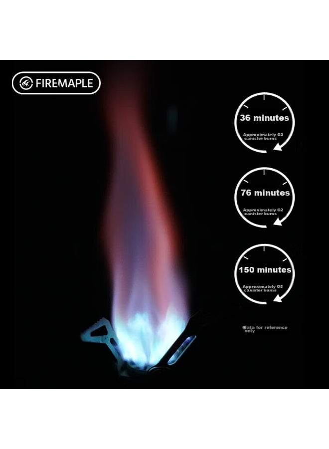Fire-maple 300t Mini Stove Head Integrated Titanium Gas Stove, Outdoor Bc Hiking Mountaineering Lightweight Portable Camping Equipment - Image 2