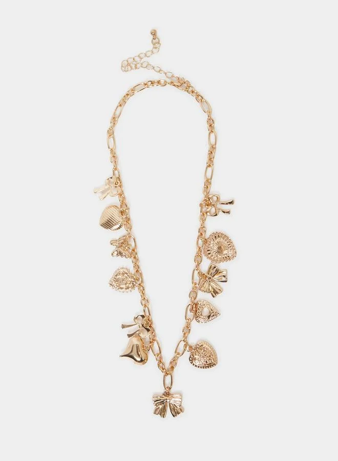 ستايلي قلادة بحُلي مُتدلي على شكل قلب