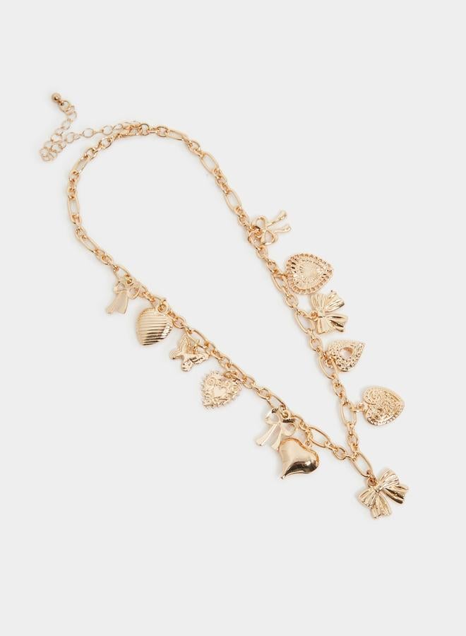 ستايلي قلادة بحُلي مُتدلي على شكل قلب - Image 3