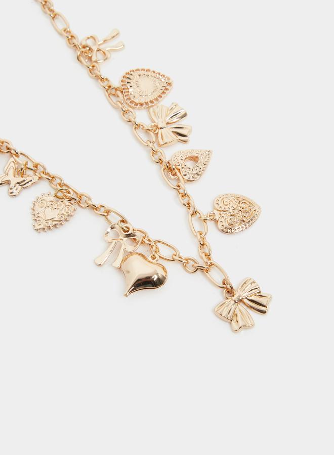 ستايلي قلادة بحُلي مُتدلي على شكل قلب - Image 4