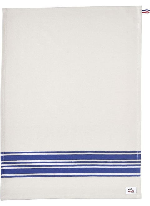 kitchen towel Blue. 50 x 70 cms. Highly absorbent material. Lined on all four sides for a long service life. Highquality workmanship. Comes with a sturdy hanger. Timeless design.