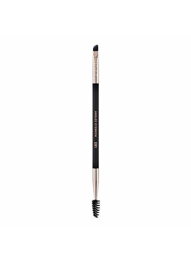 Profusion Cosmetics Professional Dual-Ended Spoolie Angled Eye Brow Brush for Precision Application and Blending of Eye Brow Powders Waxes and Gels Black - Image 1