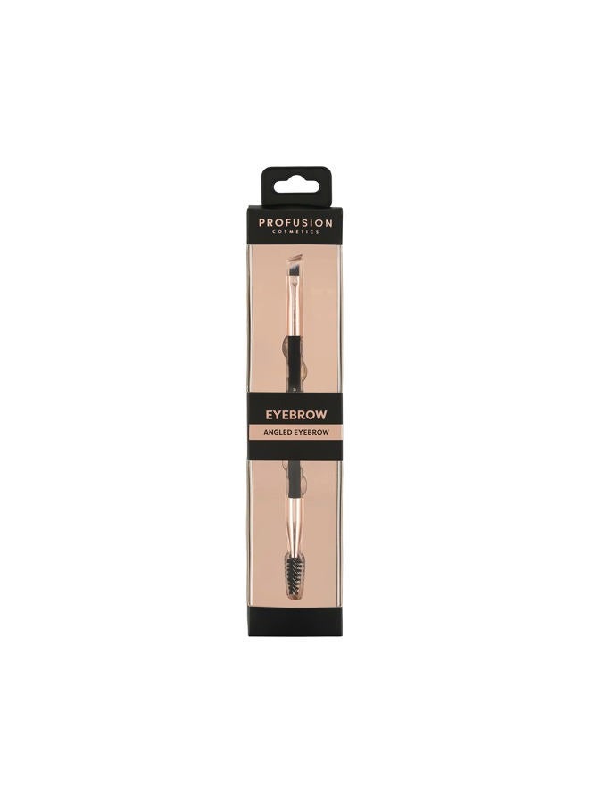 Profusion Cosmetics Professional Dual-Ended Spoolie Angled Eye Brow Brush for Precision Application and Blending of Eye Brow Powders Waxes and Gels Black - Image 2