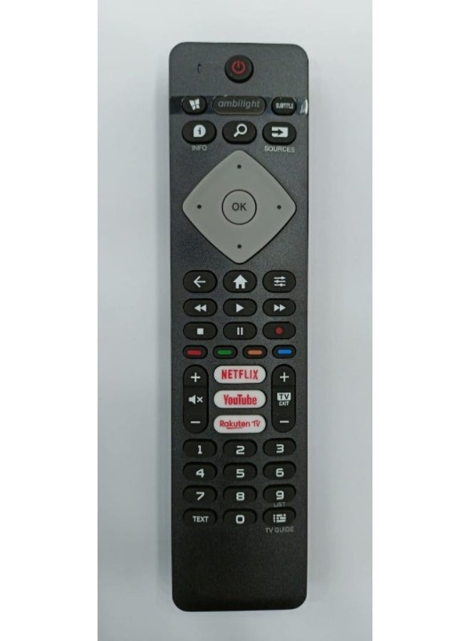TV Remote Control Universal Philips TV – Compatible with All Philips LCD, LED, and Smart TVs – No Setup Required – With Netflix, YouTube, and Rakuten TV Shortcut Buttons - Image 1