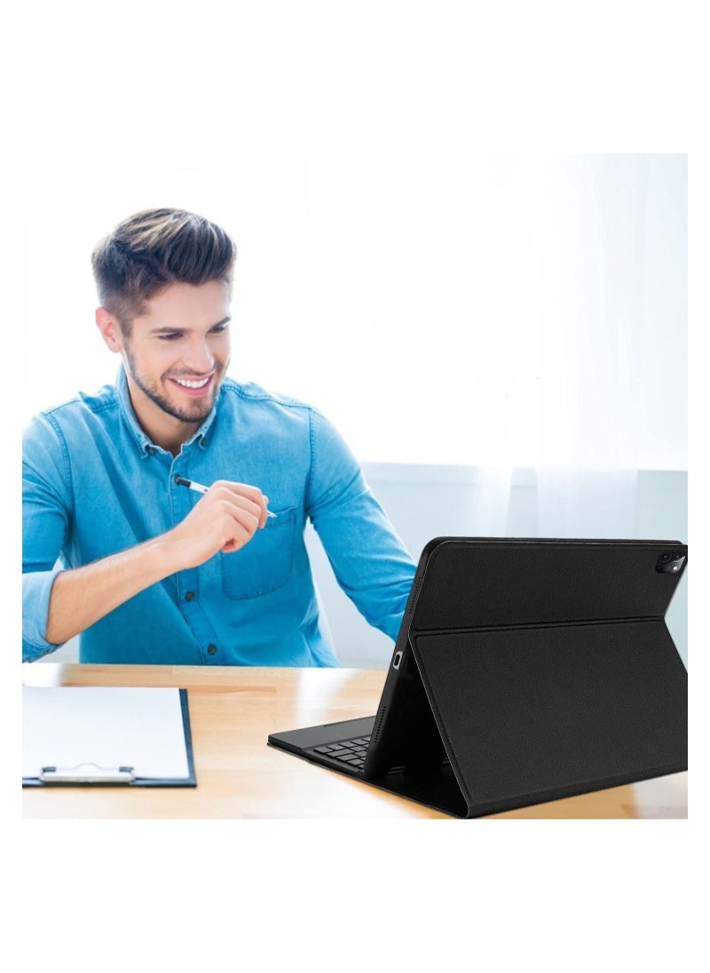 ELTRAZONE - iPad Keyboard Case for iPad Air 4th Generation, Detachable Wireless Bluetooth Trackpad Keyboard, Smart Folio Cover with Pencil Holder, Fit for iPad Pro 11 Inch 2021/2020/2018/ iPad Air 4 2020 - Image 1