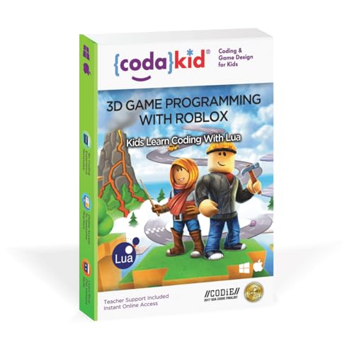 CodaKid Roblox Coding, Award-Winning, Coding for Kids, Ages 9+ with Online Mentoring Assistance, Learn Computer Programming and Code Fun Games with Lua and Video Game Programming Software (PC & Mac) - Image 1