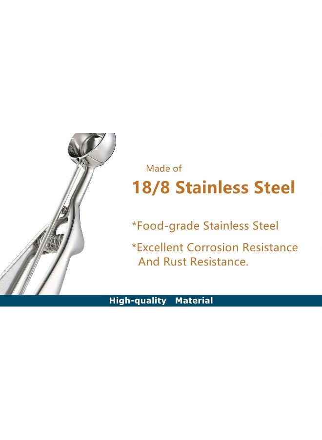 Solula Professional 18/8 Stainless Steel Small Cookie Scoop, 2-YEAR Warranty - Image 3