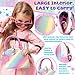 Star Princess Play Purse for Little Girls and Toddlers  Unicorn Purse Toys for Kids Pretend Play Accessories Phone Wallet Credit Cards Keys Pretend Makeup Unicorn Gift for Girl Age 3 4 5 6 7 8 Years and Up - Image 3