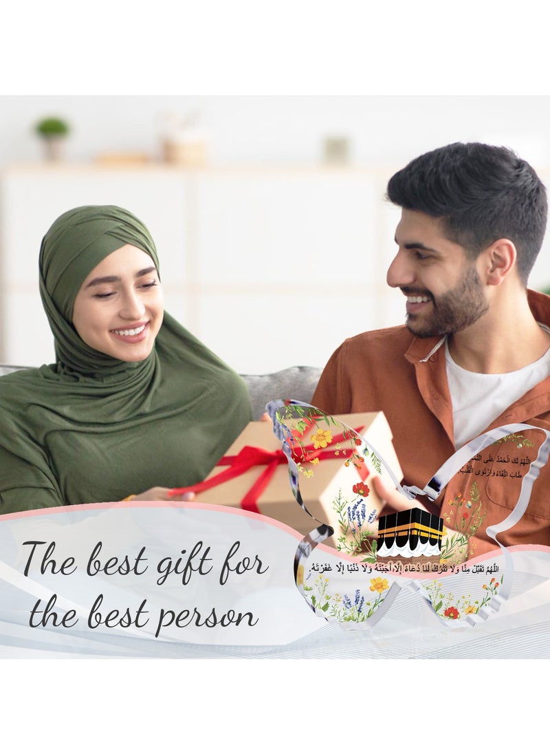 GALADUNE Muslim Festival Gift, Acrylic Butterfly Shape Decorative Plaque, Islamic Souvenir, Ramadan Gift, Birthday Gift, Holiday Decoration, Desktop Decoration, Kaaba Flower Surround Prayer Pattern  - Image 5