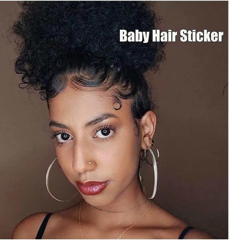 Temporary Baby Hair Tattoo Stickers, Waterproof Tattoos Body Makeup for Women, Edge Tattoo Edges Curly Hair Salon DIY Hairstyling Hair Stickers Template Makeup Tool - Image 3